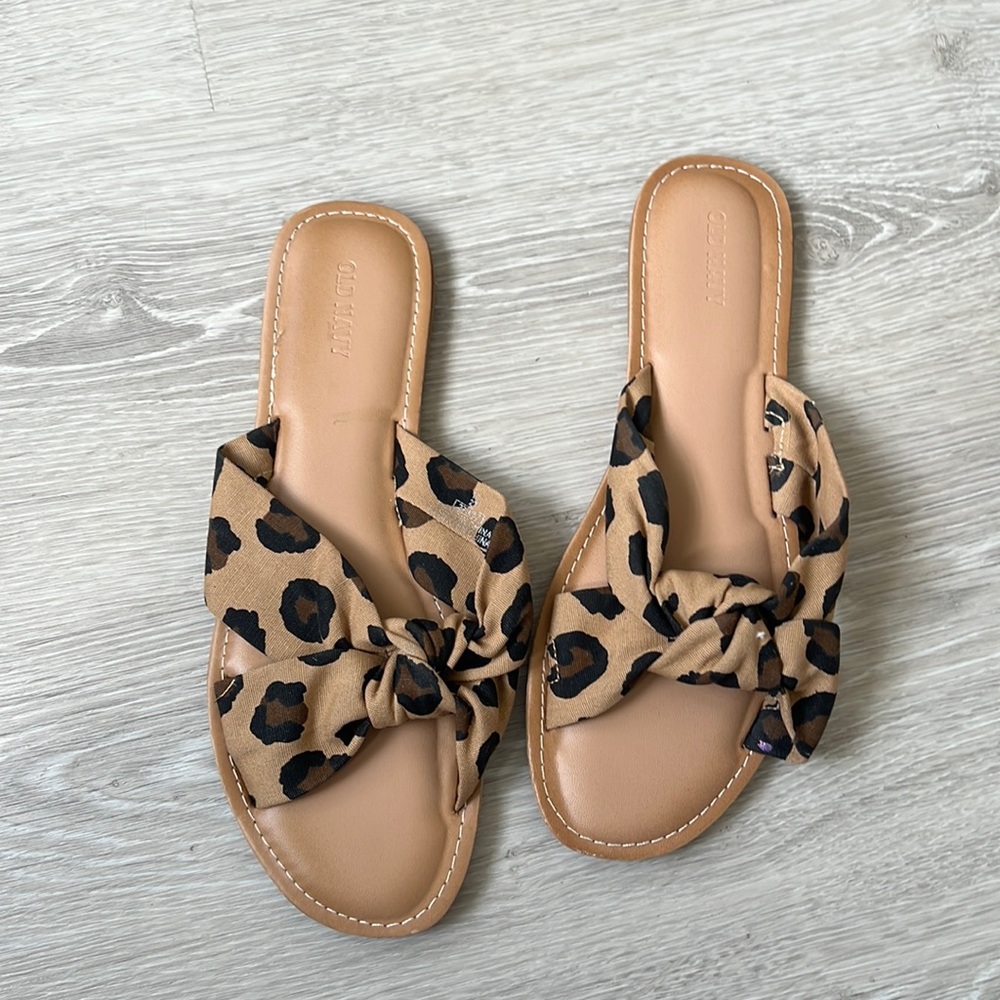 Animal print sandals
